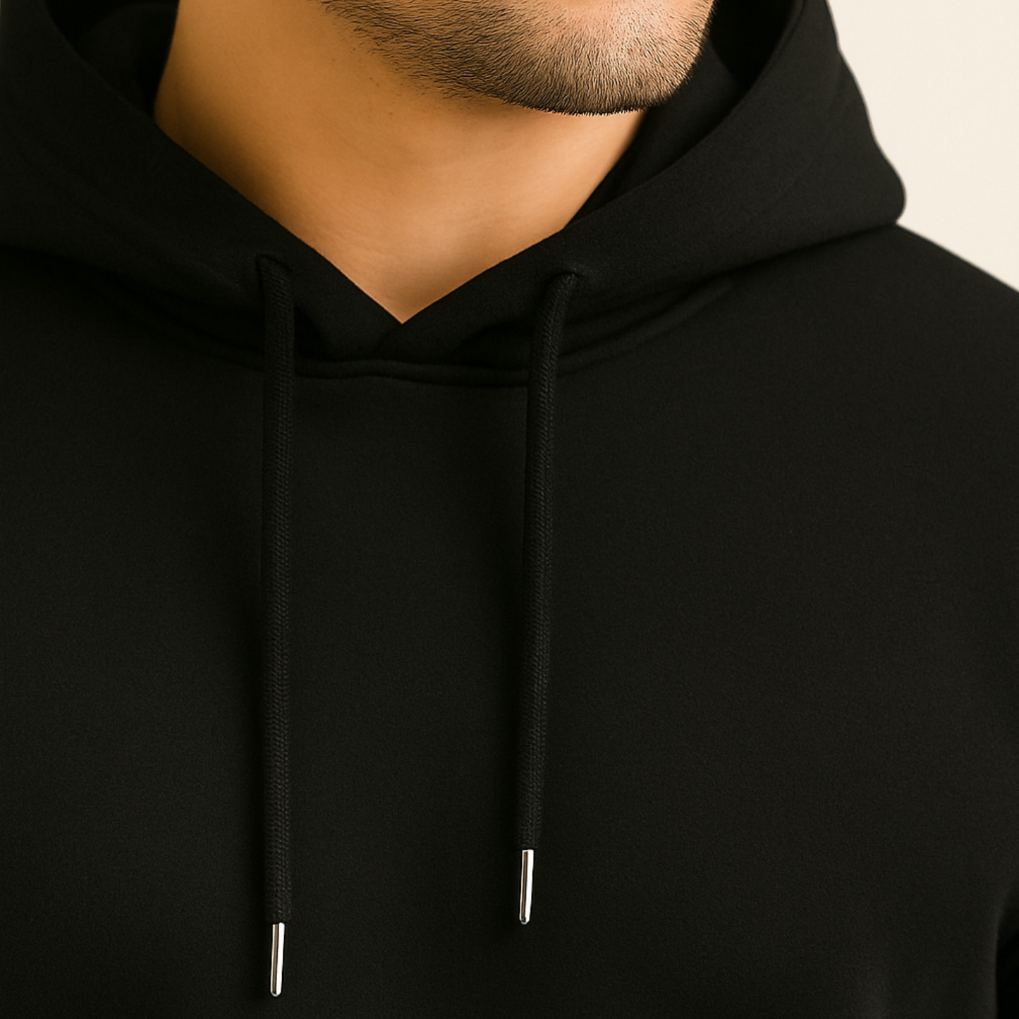 Unisex Fleece Hoodie – Black | Winter Warm Cotton Pullover for Men & Women
