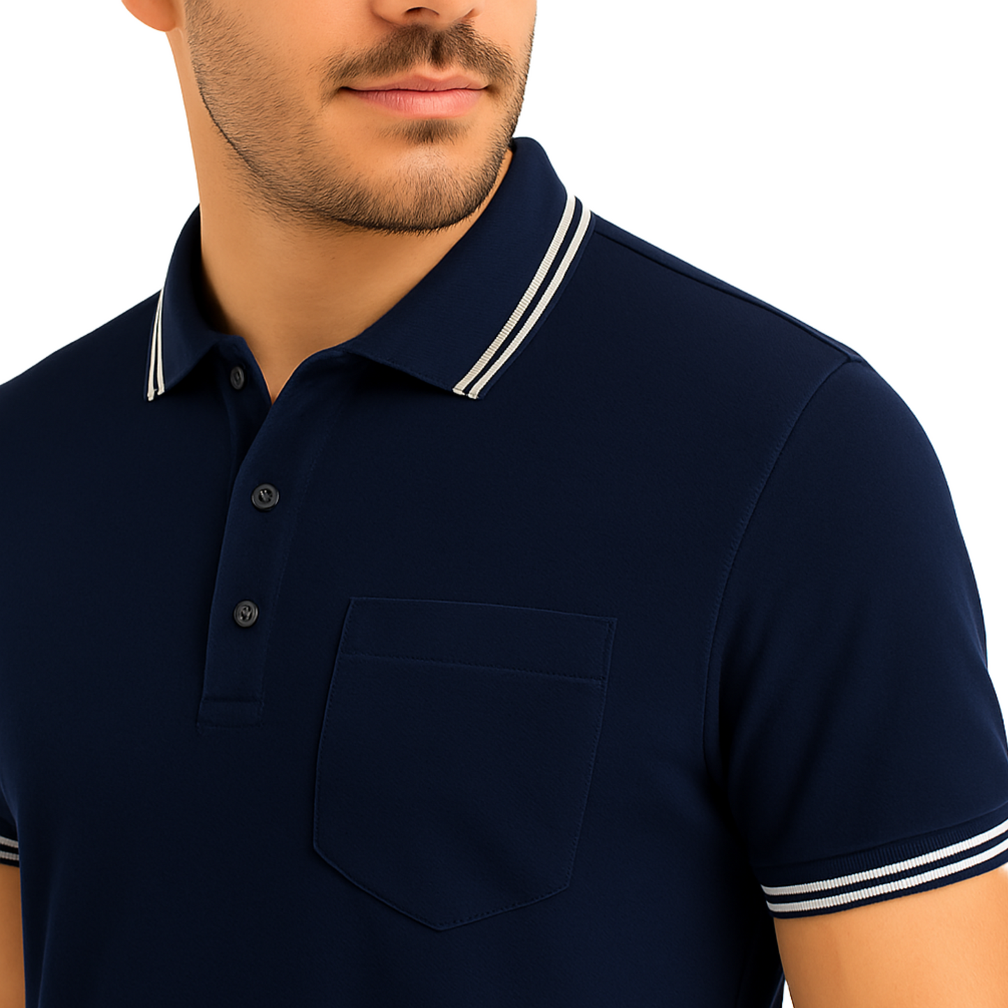 Navy Blue Sports T-Shirt – Durable Polyester Honeycomb Fabric | Affordable Activewear for Men